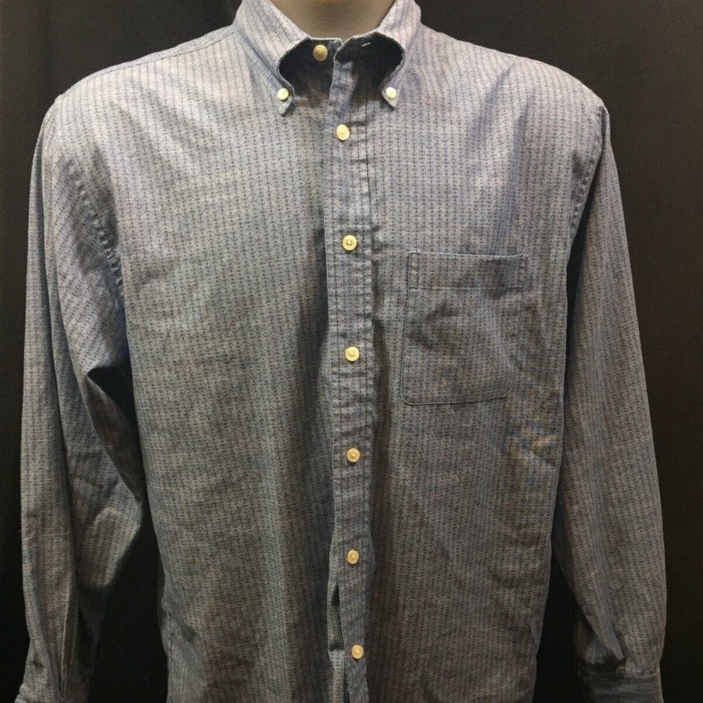 Brooks Brothers Madison Med Shirt Blue Anchor Button Front Shirt Cotton Reg Fit